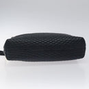 BALLY Hand Bag Leather Navy Gold Auth 119027-5