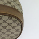 GUCCI GG Supreme Web Sherry Line Shoulder Bag PVC Beige Gold Auth 119029-13