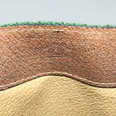 GUCCI GG Supreme Web Sherry Line Shoulder Bag PVC Beige Gold Auth 119029-14