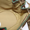 GUCCI GG Supreme Web Sherry Line Shoulder Bag PVC Beige Gold Auth 119029-16