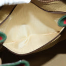 GUCCI GG Supreme Web Sherry Line Shoulder Bag PVC Beige Gold Auth 119029-12