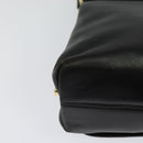 Salvatore Ferragamo Hand Bag Leather 2way Black Gold Auth 119032-16