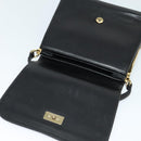 Salvatore Ferragamo Hand Bag Leather 2way Black Gold Auth 119032-10