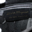 Salvatore Ferragamo Hand Bag Leather 2way Black Gold Auth 119032-12
