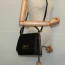 Salvatore Ferragamo Hand Bag Leather 2way Black Gold Auth 119032-22