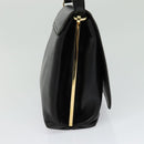 Salvatore Ferragamo Hand Bag Leather 2way Black Gold Auth 119032-3