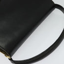 Salvatore Ferragamo Hand Bag Leather 2way Black Gold Auth 119032-6
