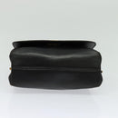 Salvatore Ferragamo Hand Bag Leather 2way Black Gold Auth 119032-5