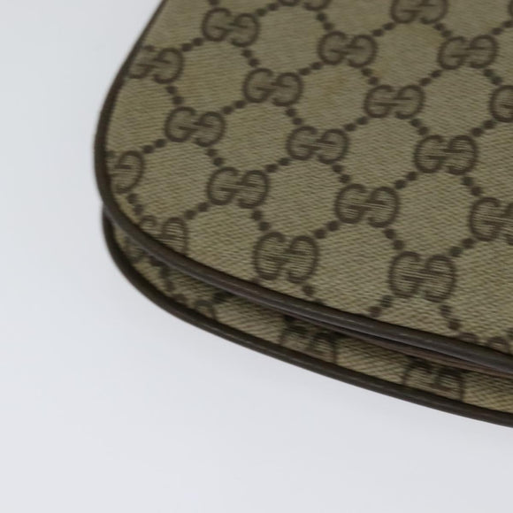 GUCCI GG Supreme Web Sherry Line Bag PVC Beige Gold 10 02 037 Auth 119034