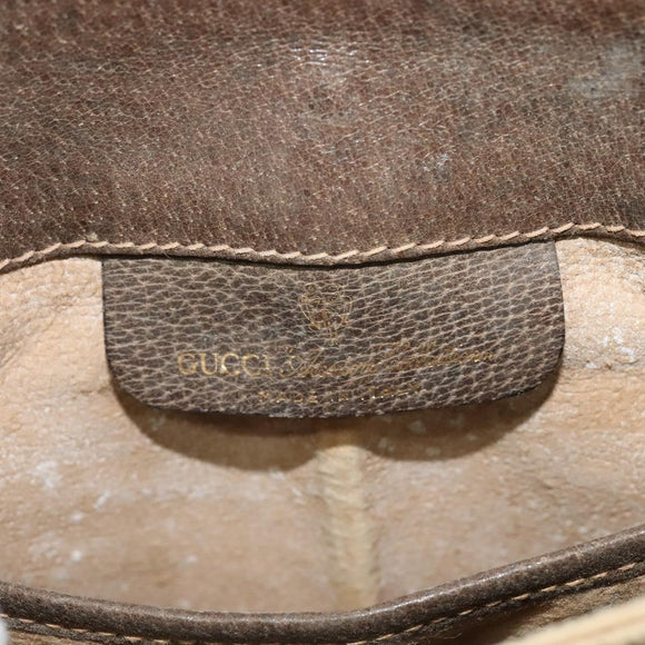 GUCCI GG Supreme Web Sherry Line Bag PVC Beige Gold 10 02 037 Auth 119034