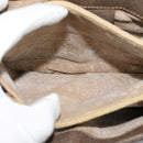 GUCCI GG Supreme Web Sherry Line Bag PVC Beige Gold 10 02 037 Auth 119034-11