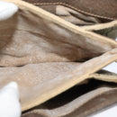 GUCCI GG Supreme Web Sherry Line Bag PVC Beige Gold 10 02 037 Auth 119034-19