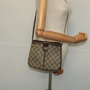 GUCCI GG Supreme Web Sherry Line Bag PVC Beige Gold 10 02 037 Auth 119034-24