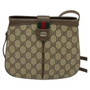 GUCCI GG Supreme Web Sherry Line Bag PVC Beige Gold 10 02 037 Auth 119034-13