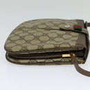 GUCCI GG Supreme Web Sherry Line Bag PVC Beige Gold 10 02 037 Auth 119034-4