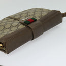 GUCCI GG Supreme Web Sherry Line Bag PVC Beige Gold 10 02 037 Auth 119034-6