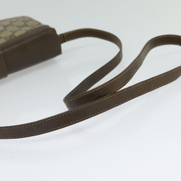 GUCCI GG Supreme Web Sherry Line Bag PVC Beige Gold 10 02 037 Auth 119034