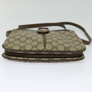GUCCI GG Supreme Web Sherry Line Bag PVC Beige Gold 10 02 037 Auth 119034-5