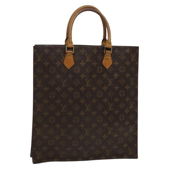 LOUIS VUITTON Monogram Sac Plat Hand Bag M51140 LV Auth 119040