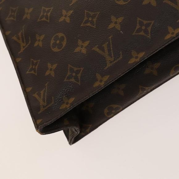 LOUIS VUITTON Monogram Sac Plat Hand Bag M51140 LV Auth 119040