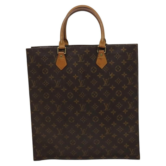 LOUIS VUITTON Monogram Sac Plat Hand Bag M51140 LV Auth 119040
