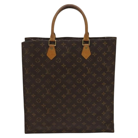 LOUIS VUITTON Monogram Sac Plat Hand Bag M51140 LV Auth 119040