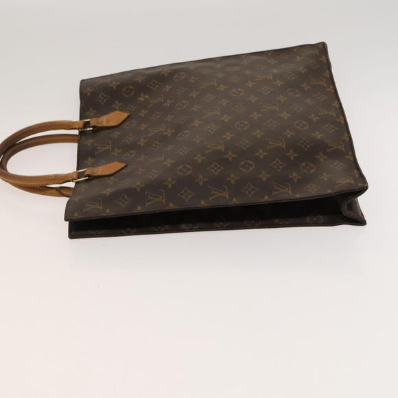 LOUIS VUITTON Monogram Sac Plat Hand Bag M51140 LV Auth 119040