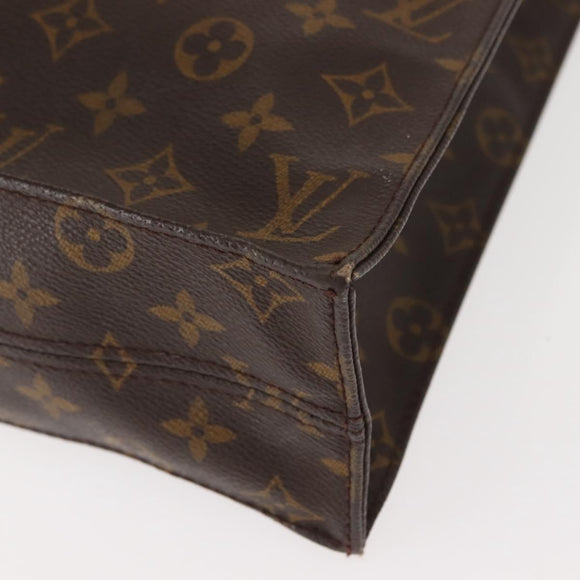 LOUIS VUITTON Monogram Sac Plat Hand Bag M51140 LV Auth 119041