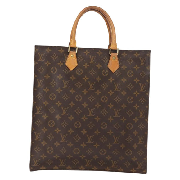 LOUIS VUITTON Monogram Sac Plat Hand Bag M51140 LV Auth 119041