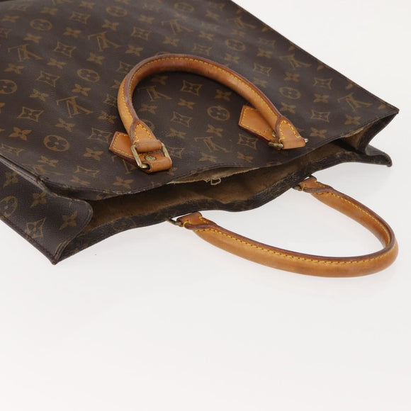 LOUIS VUITTON Monogram Sac Plat Hand Bag M51140 LV Auth 119041
