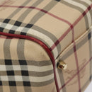 BURBERRY Nova Check Shoulder Bag PVC Beige Gold Auth 119050-16