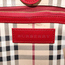 BURBERRY Nova Check Shoulder Bag PVC Beige Gold Auth 119050-17