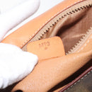 CELINE Macadam Canvas Shoulder Bag PVC Brown Gold Auth 119057-12