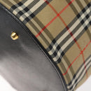 Burberrys Nova Check Vanity Pouch Canvas Beige Gold Auth 119070-14