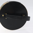 Burberrys Nova Check Vanity Pouch Canvas Beige Gold Auth 119070-7