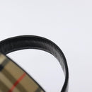 Burberrys Nova Check Vanity Pouch Canvas Beige Gold Auth 119070-8