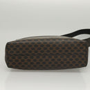 CELINE Macadam Canvas Shoulder Bag PVC Leather Black Gold Auth 119071-8