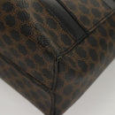 CELINE Macadam Canvas Shoulder Bag PVC Leather Black Gold Auth 119071-18