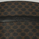 CELINE Macadam Canvas Shoulder Bag PVC Leather Black Gold Auth 119071-19