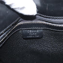 CELINE Macadam Canvas Shoulder Bag PVC Leather Black Gold Auth 119071-20