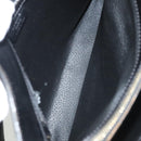 CELINE Macadam Canvas Shoulder Bag PVC Leather Black Gold Auth 119071-21