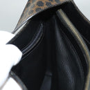 CELINE Macadam Canvas Shoulder Bag PVC Leather Black Gold Auth 119071-22