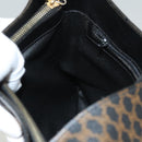 CELINE Macadam Canvas Shoulder Bag PVC Leather Black Gold Auth 119071-23