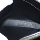 CELINE Macadam Canvas Shoulder Bag PVC Leather Black Gold Auth 119071-11