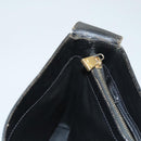 CELINE Macadam Canvas Shoulder Bag PVC Leather Black Gold Auth 119071-24