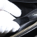 CELINE Macadam Canvas Shoulder Bag PVC Leather Black Gold Auth 119071-12