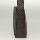 CELINE Macadam Canvas Shoulder Bag PVC Leather Black Gold Auth 119071-3