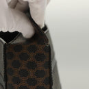 CELINE Macadam Canvas Shoulder Bag PVC Leather Black Gold Auth 119071-4