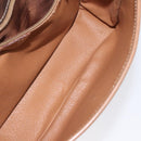 CELINE Macadam Canvas Shoulder Bag PVC Leather Brown Gold Auth 119072-10