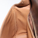 CELINE Macadam Canvas Shoulder Bag PVC Leather Brown Gold Auth 119072-20